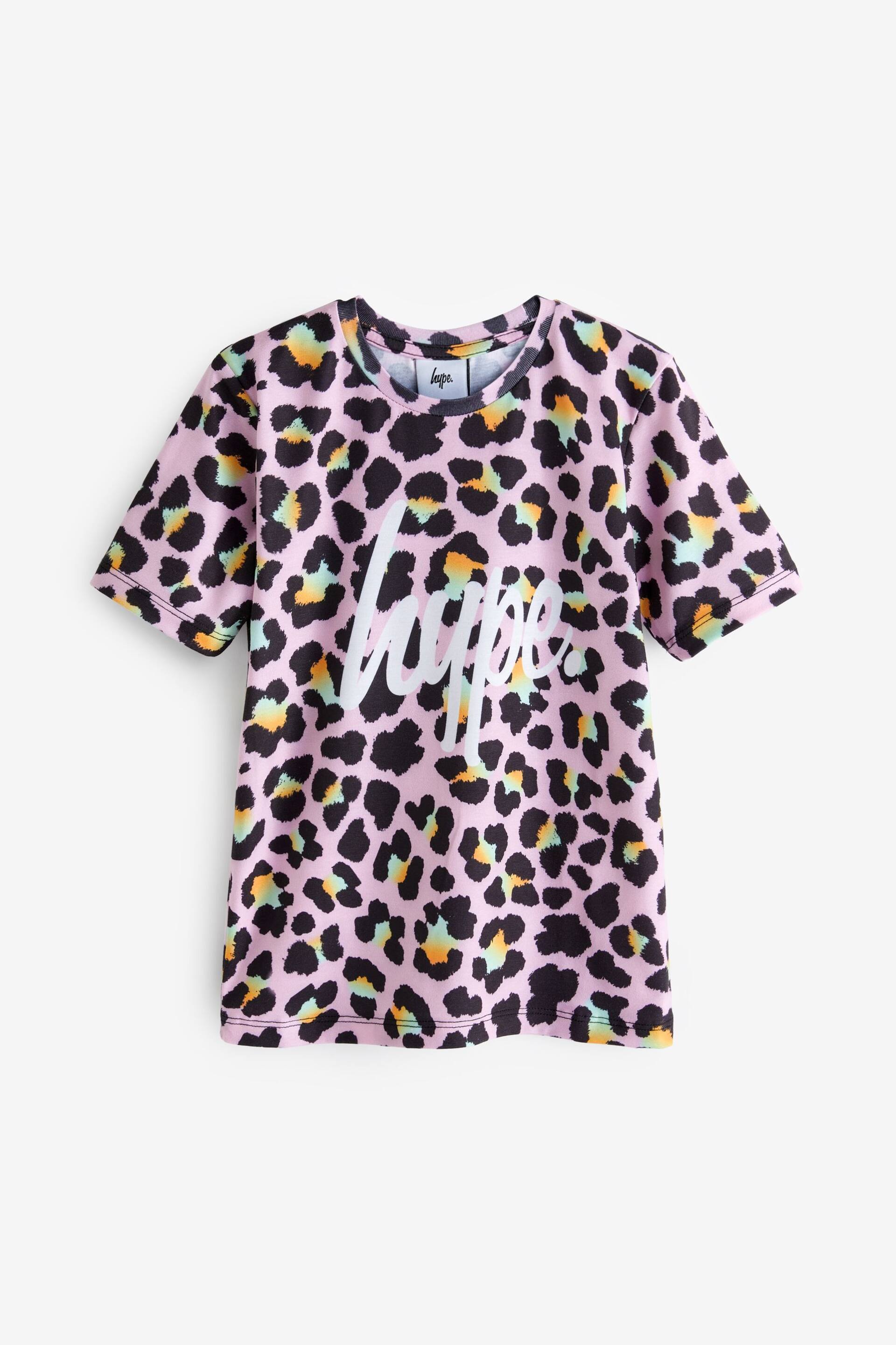 Hype Girls Multi Disco Leopard T-Shirt - Image 1 of 4