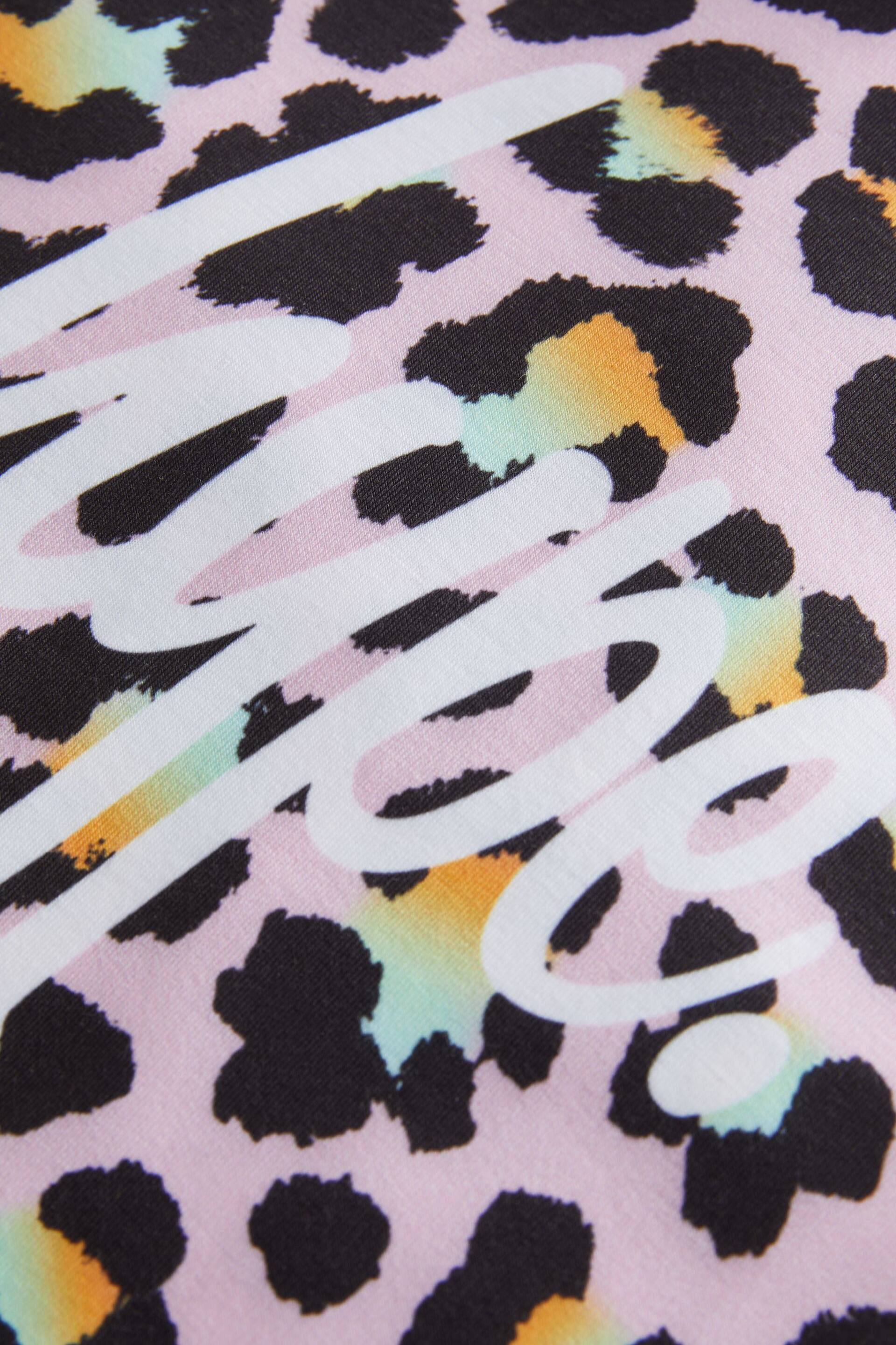 Hype Girls Multi Disco Leopard T-Shirt - Image 4 of 4