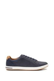 Dune London Blue Wide Fit Tezzy Perf Trainers - Image 1 of 4