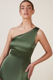 Rewritten Green Porto One Shoulder Bridesmaid Dress - Image 3 of 4