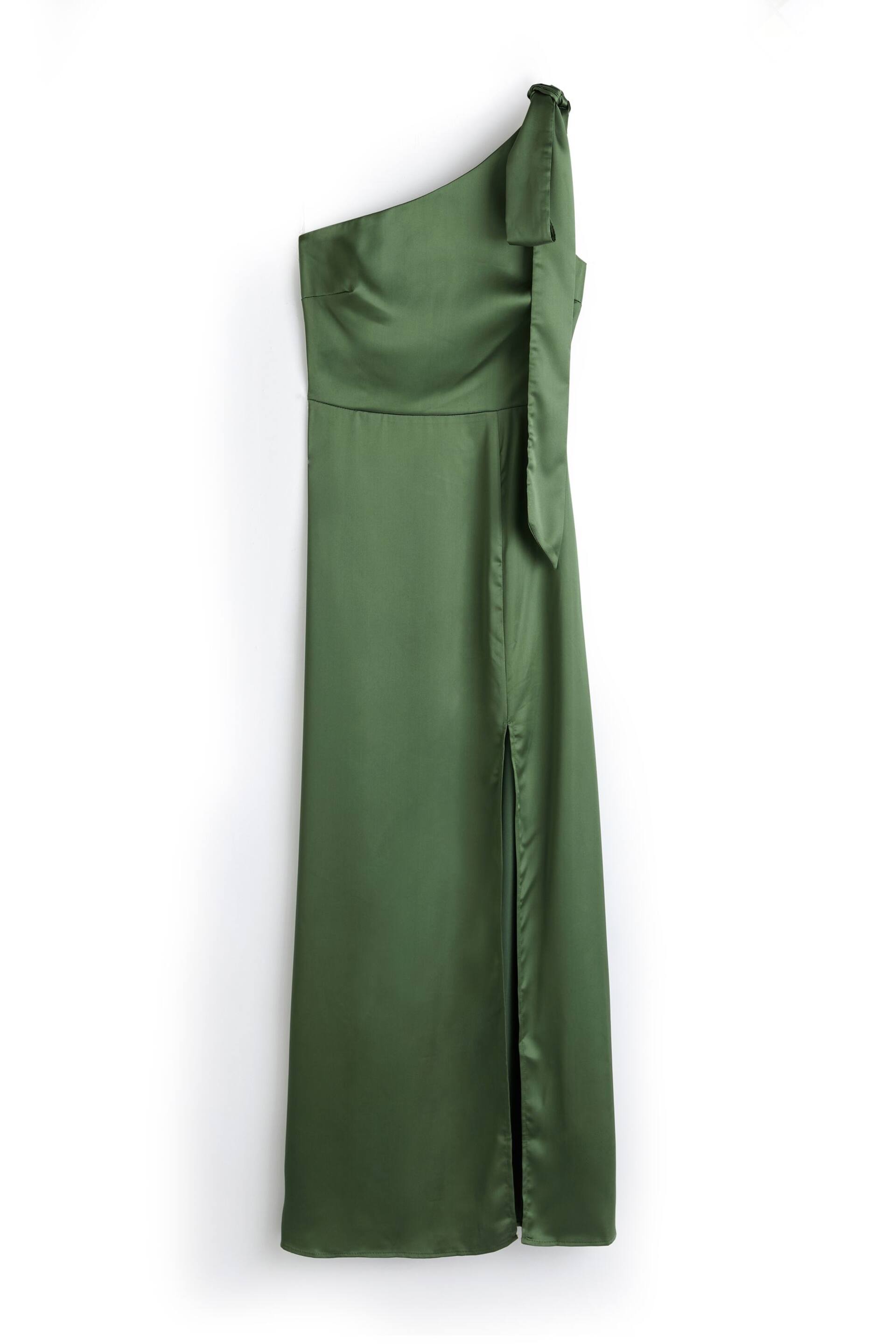 Rewritten Green Porto One Shoulder Bridesmaid Dress - Image 4 of 4