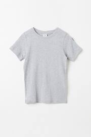 Polarn O. Pyret Grey Organic Cotton Short Sleeve T-Shirt - Image 1 of 2