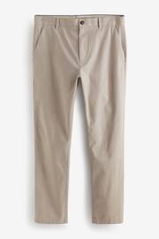 Cream Slim Fit Stretch Printed Soft Touch Chino Trousers - Image 6 of 9