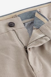 Cream Slim Fit Stretch Printed Soft Touch Chino Trousers - Image 7 of 9