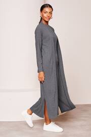 Lipsy Grey Long Sleeve Ribbed Cosy Longline Cardigan - Image 4 of 4