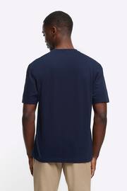 River Island Blue Regular Fit T-Shirt - Image 2 of 3
