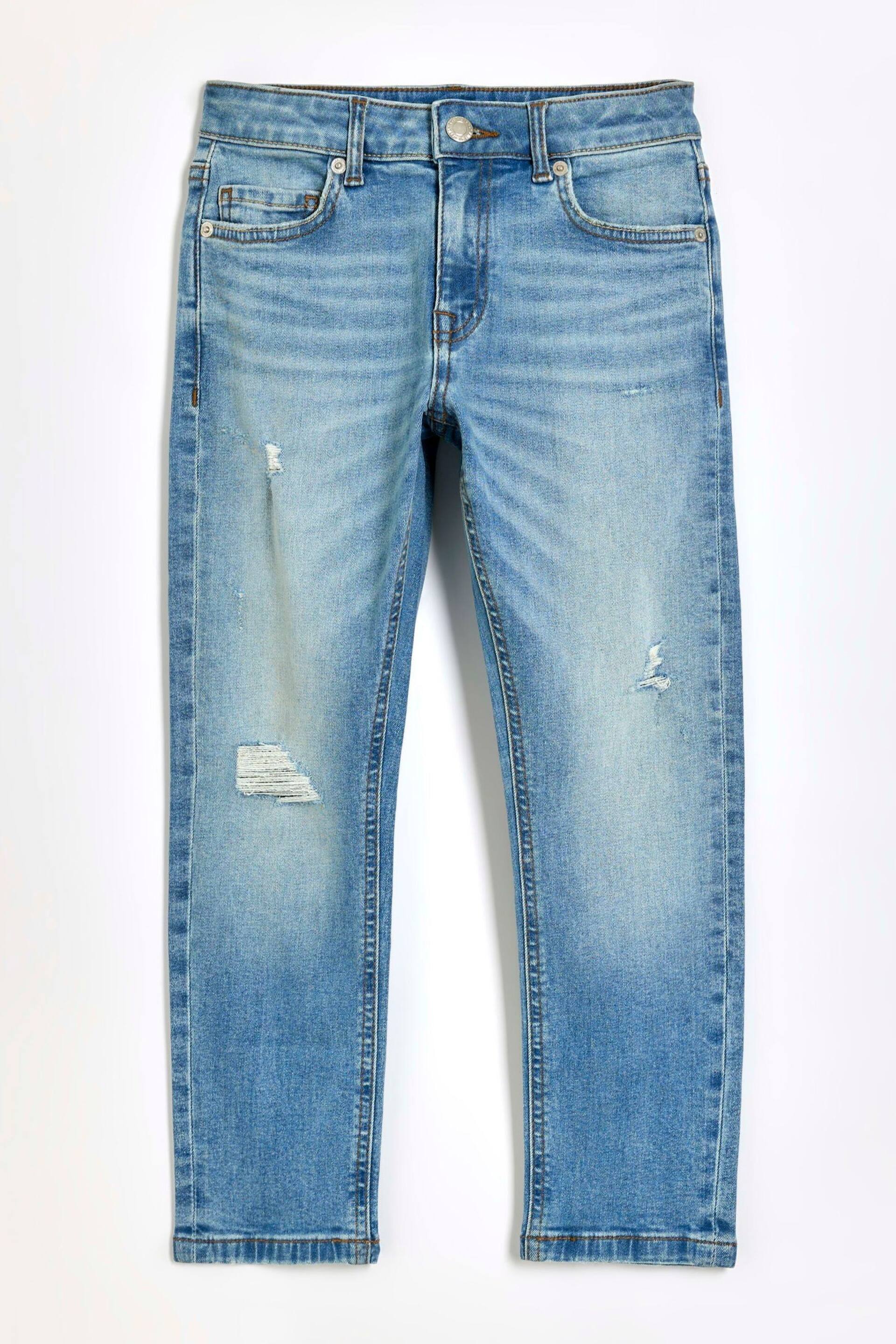 River Island Blue Boys Denim Mid Wash Jeans - Image 1 of 6