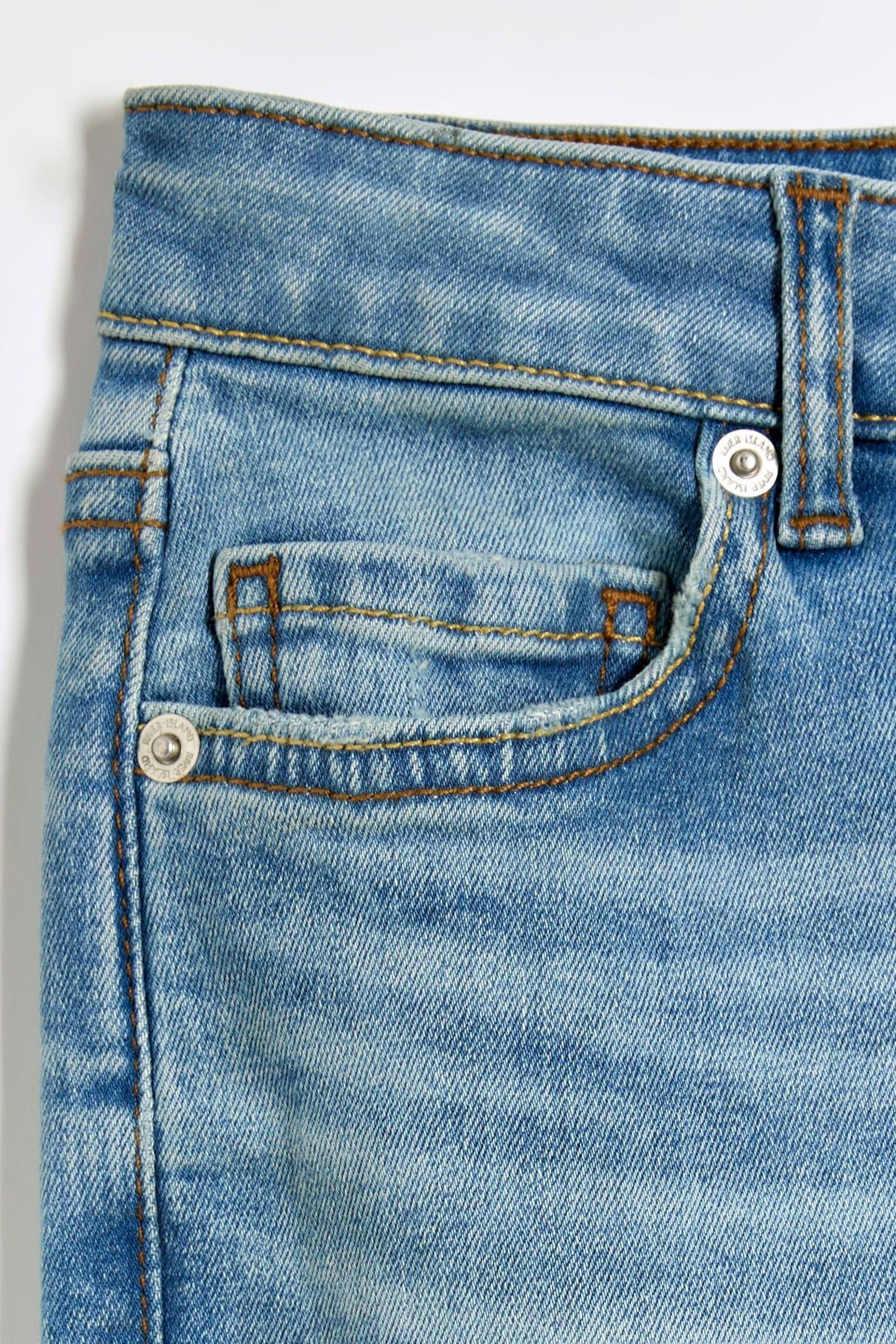 River Island Blue Boys Denim Mid Wash Jeans - Image 3 of 6