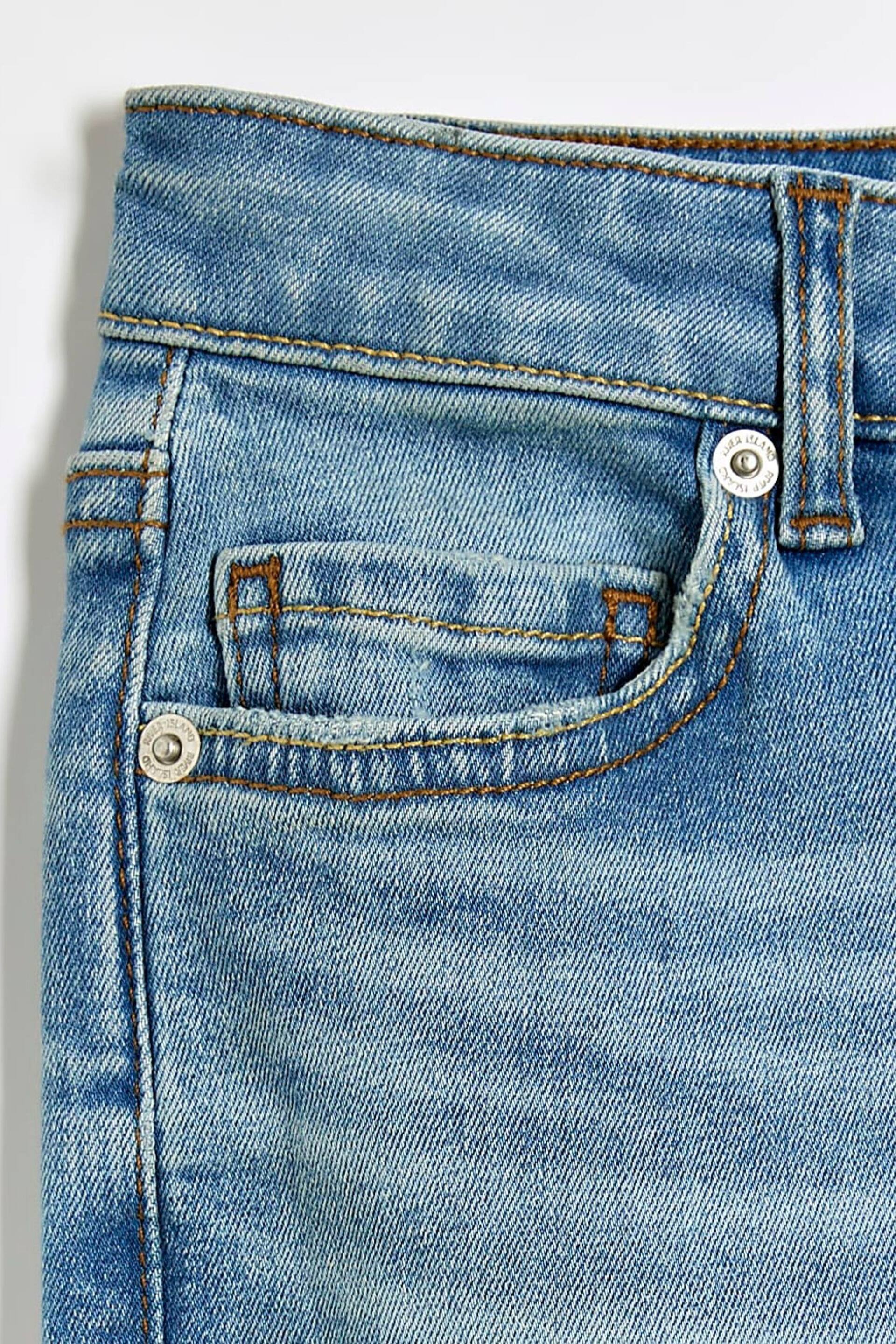 River Island Blue Boys Denim Mid Wash Jeans - Image 6 of 6