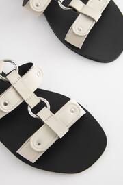 Bone Leather Ring Detail Sandals - Image 3 of 5