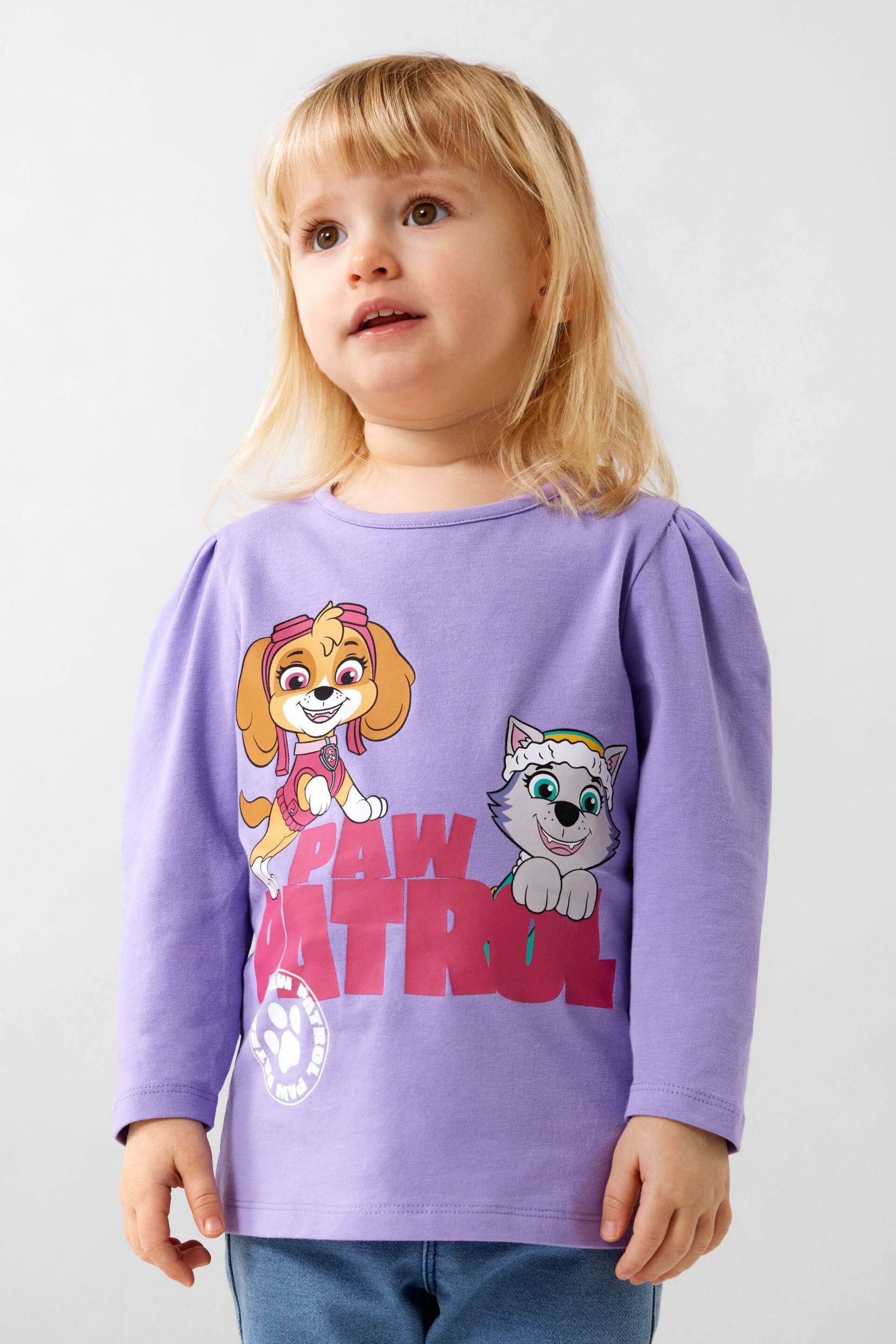 Name It Purple Paw Patrol Long Sleeve Printed T-Shirt - Image 1 of 4