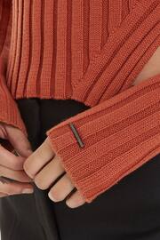 Calvin Klein Brown Cotton Blend Split Sweater - Image 3 of 6