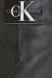 Calvin Klein Black Faux Fur Leather Skirt - Image 6 of 6