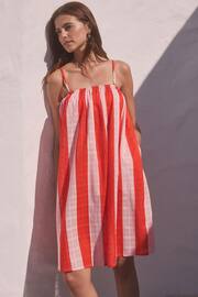 Red/Pink Stripe Bandeau Mini Dress - Image 1 of 7