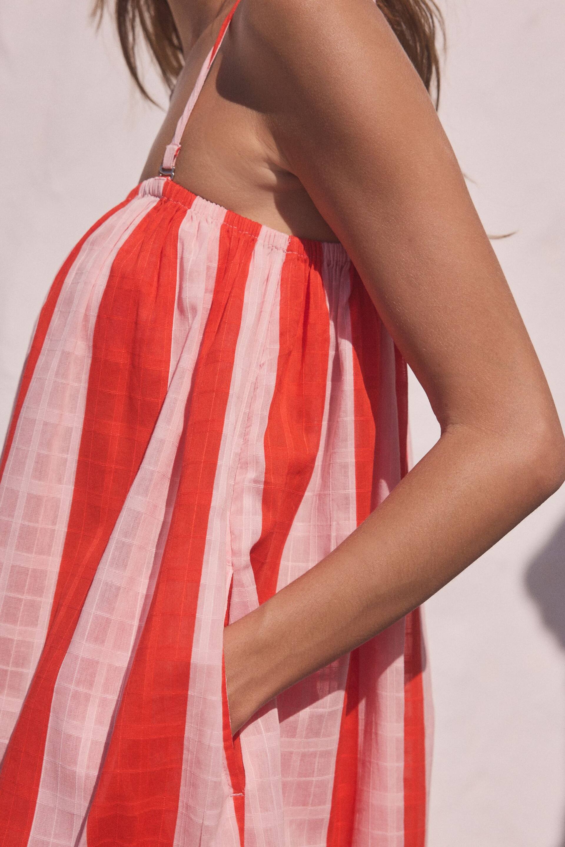 Red/Pink Stripe Bandeau Mini Dress - Image 5 of 7