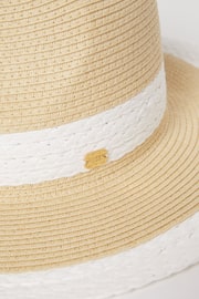 Lipsy White/Neutral Straw Fedora Hat - Image 2 of 4