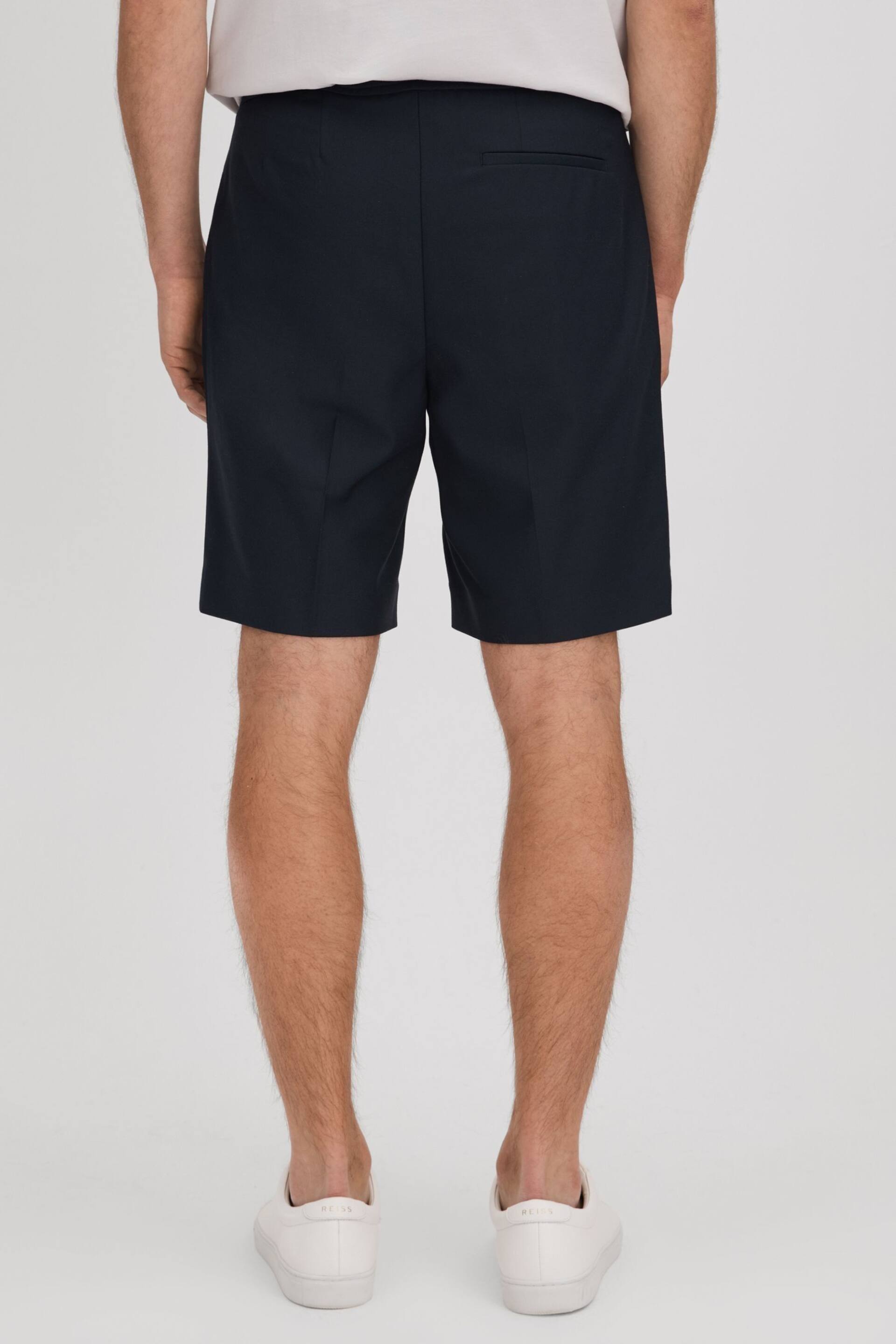 Reiss Navy Sussex Relaxed Drawstring Shorts - Image 5 of 6
