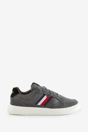 Tommy Hilfiger Silver Mix Stripes Sneakers - Image 1 of 5