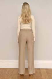 Society 8 Sophia Brown Belted Tapered Trousers - Image 2 of 4