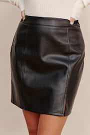 Society 8 Guinevere Black PU Mini Skirt - Image 4 of 5