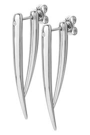 Hot Diamonds Silver Tone Reflect Statement Earrings - Image 2 of 3