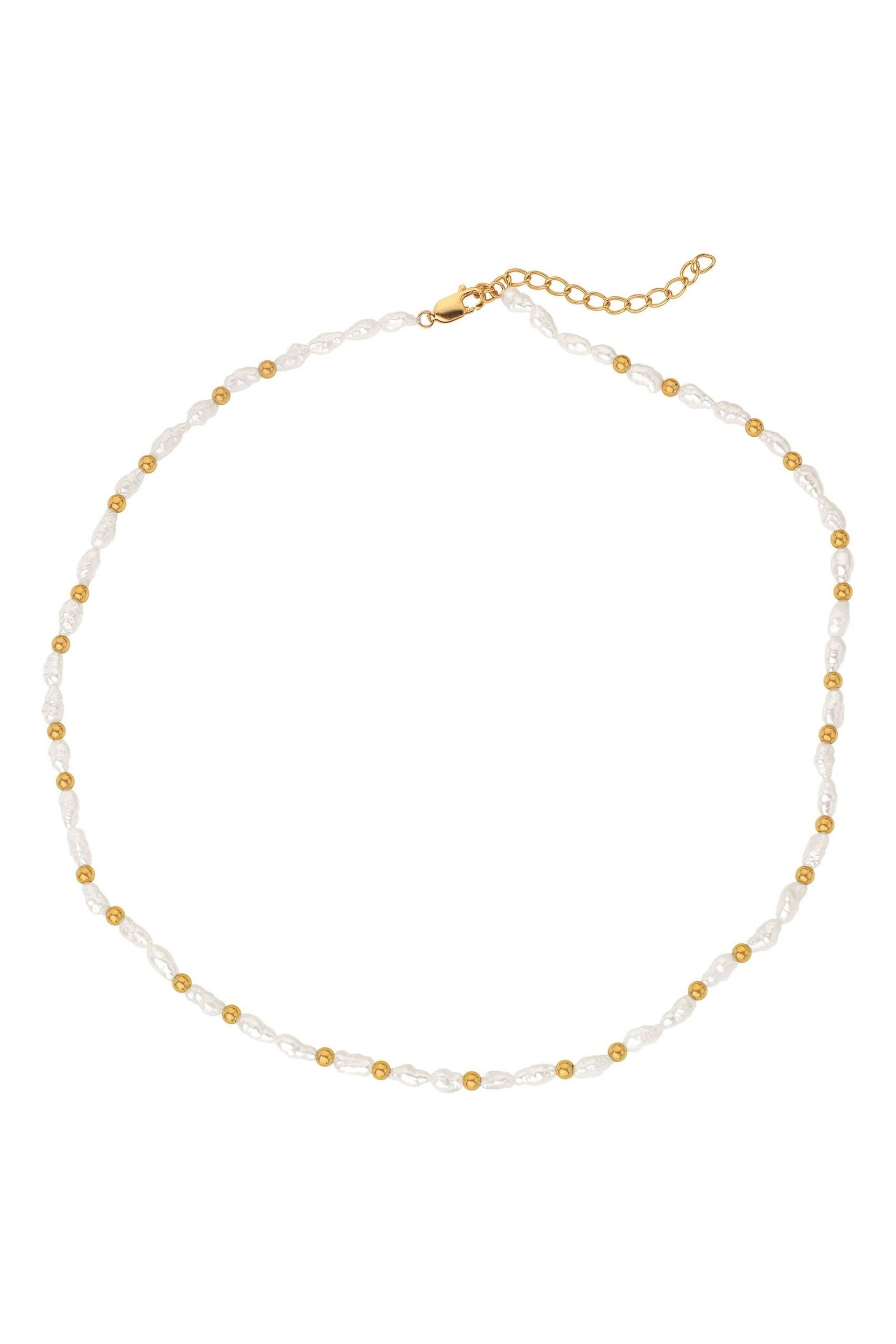 Hot Diamonds Gold Tone Calm Pearl Necklace - Image 2 of 3