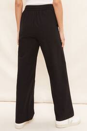 Friends Like These Black Petite Wide Leg Trousers With Linen - Image 2 of 4