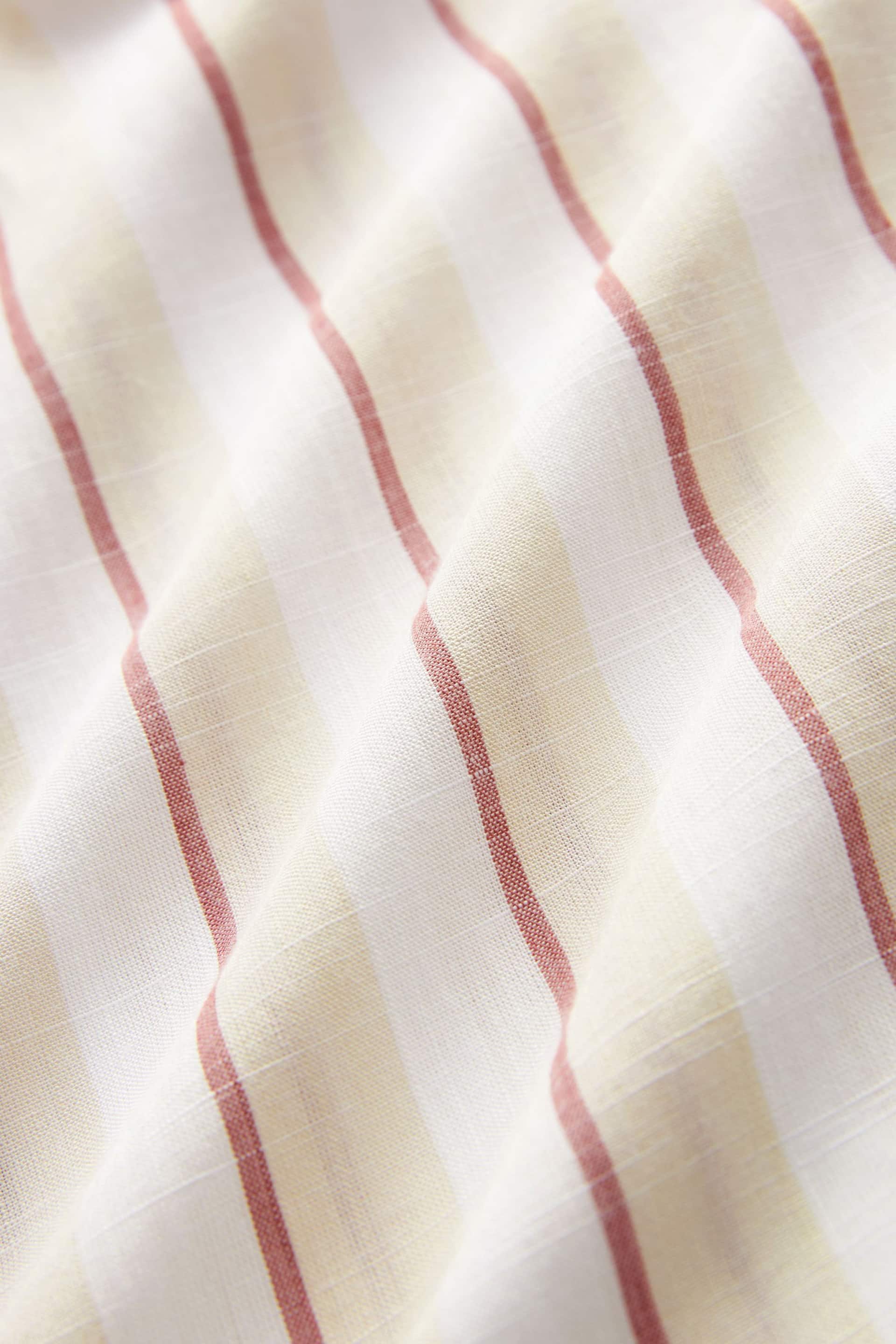 Neutral Stripe Short Sleeve Cotton Shirt - Image 6 of 6