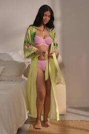 Lime Green Floral Lightweight Robe - Image 2 of 8