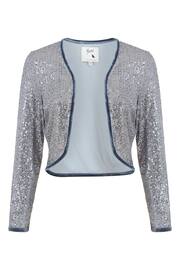 Yumi Silver Sequin Bolero Cardigan - Image 5 of 5