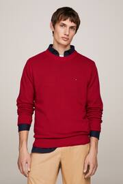 Tommy Hilfiger Red Chain Ridge Structure Sweater - Image 1 of 6