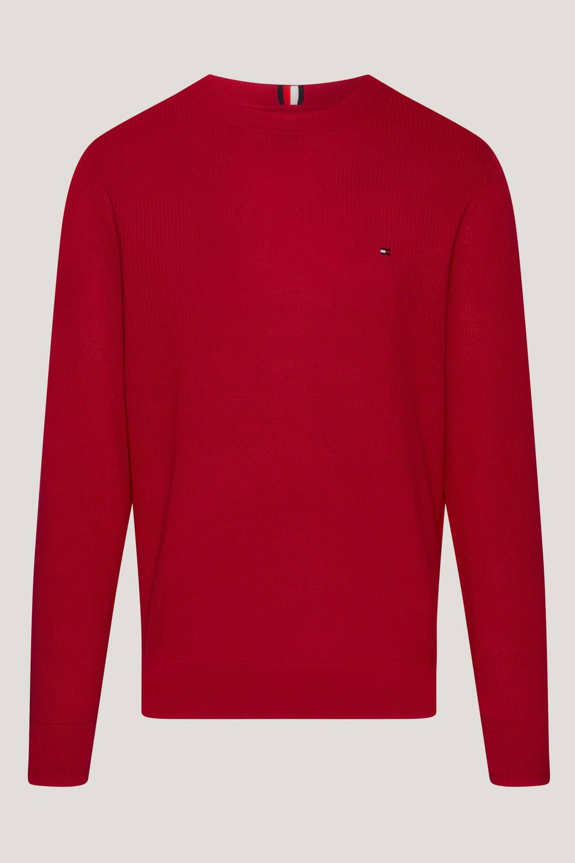 Tommy Hilfiger Red Chain Ridge Structure Sweater - Image 5 of 6