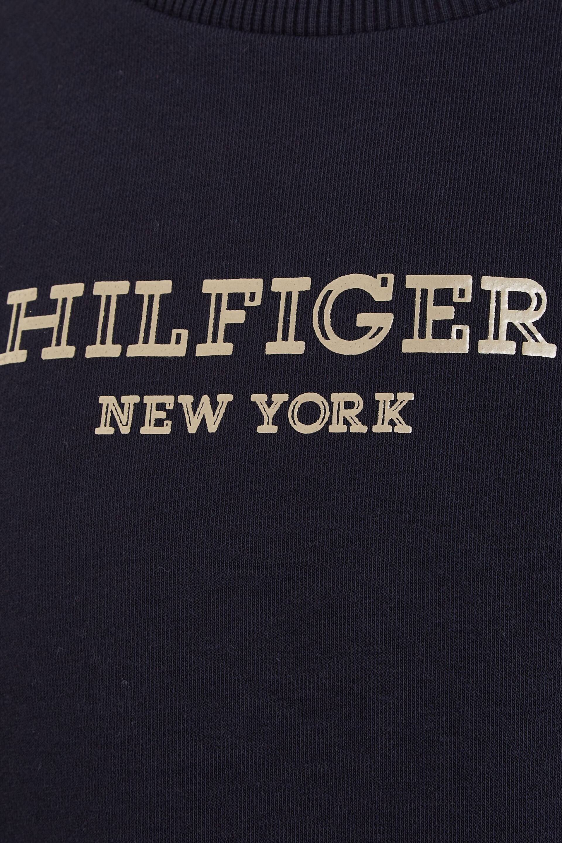 Tommy Hilfiger Blue Monotype Foil Sweatshirt - Image 6 of 6