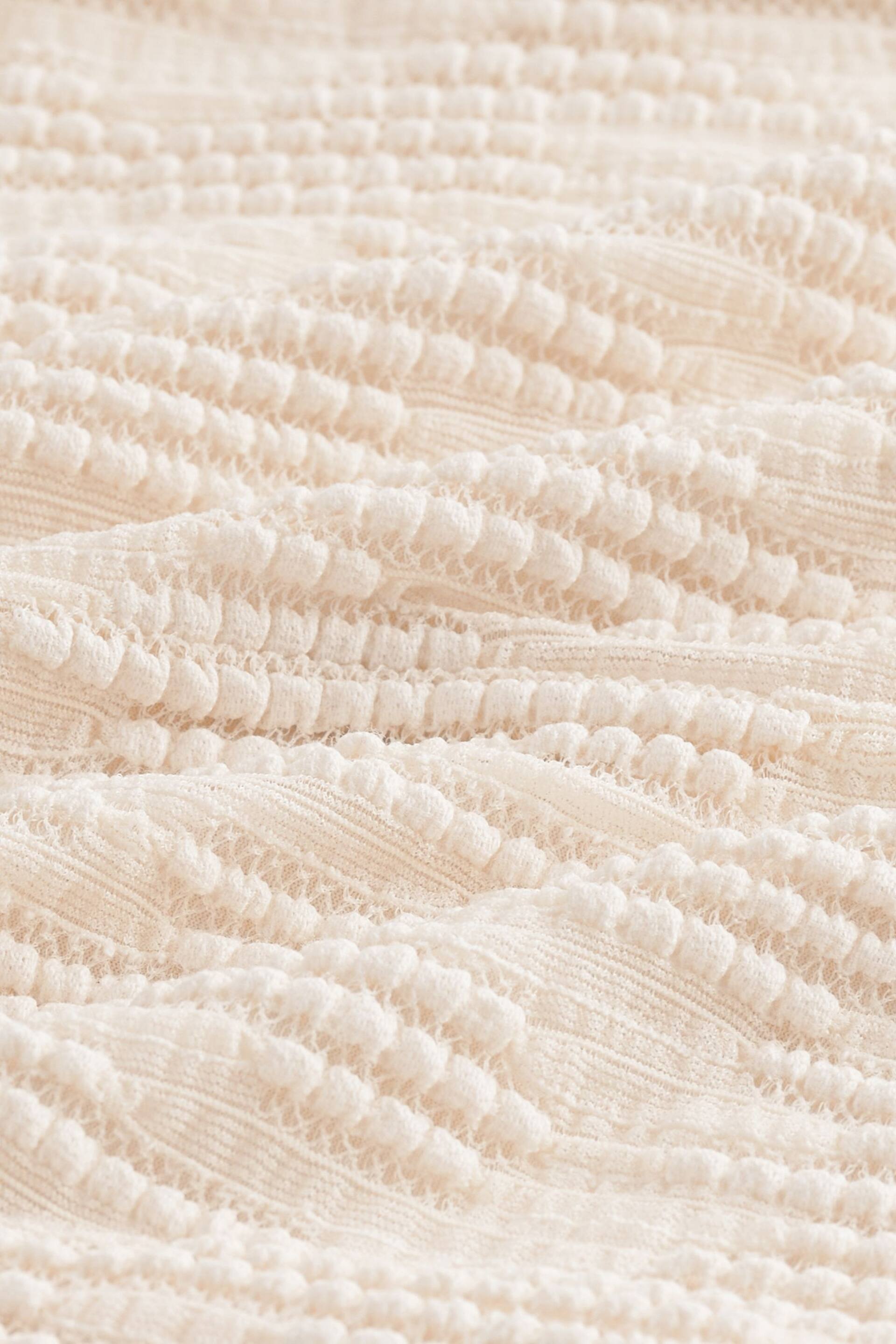 Ecru Twist Front Sleeveless Textured Jersey Maxi Dress - Image 6 of 6