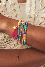 Multi Bright Beaded Bracelet Pack - Image 2 of 4