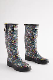 Cath Kidston Black Ditsy Floral Tall Wellies - Image 1 of 7