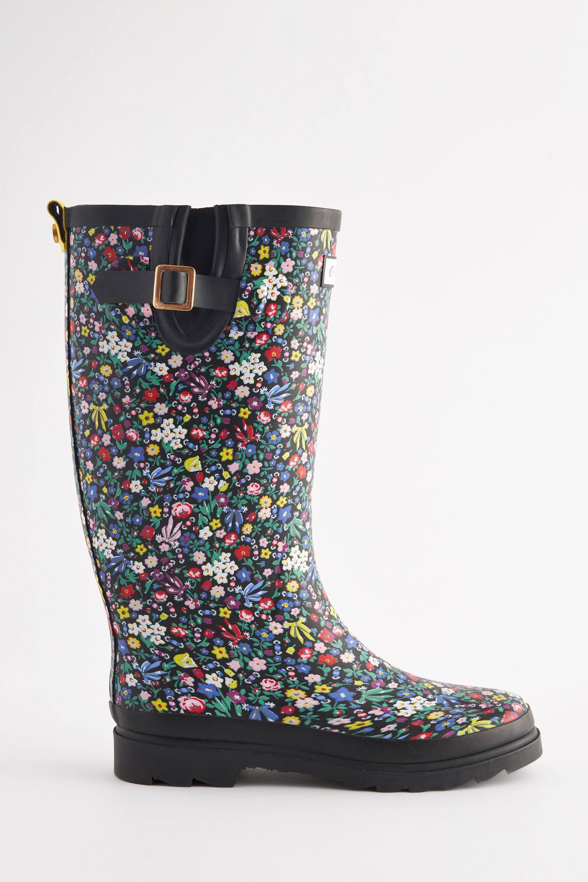 Cath Kidston Black Ditsy Floral Tall Wellies - Image 2 of 7