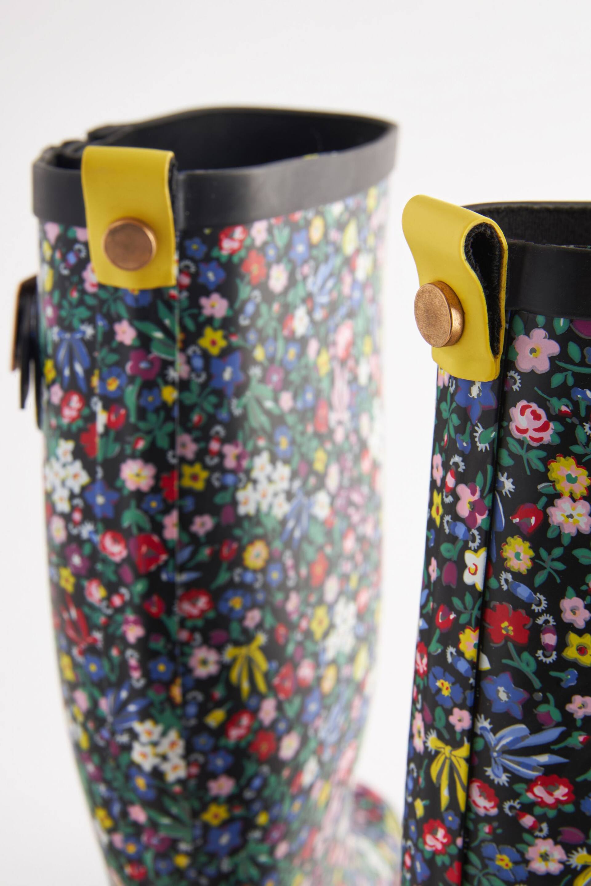 Cath Kidston Black Ditsy Floral Tall Wellies - Image 5 of 7