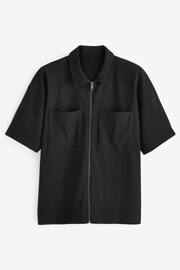 Black EDIT Plisse Polo Shirt - Image 7 of 8