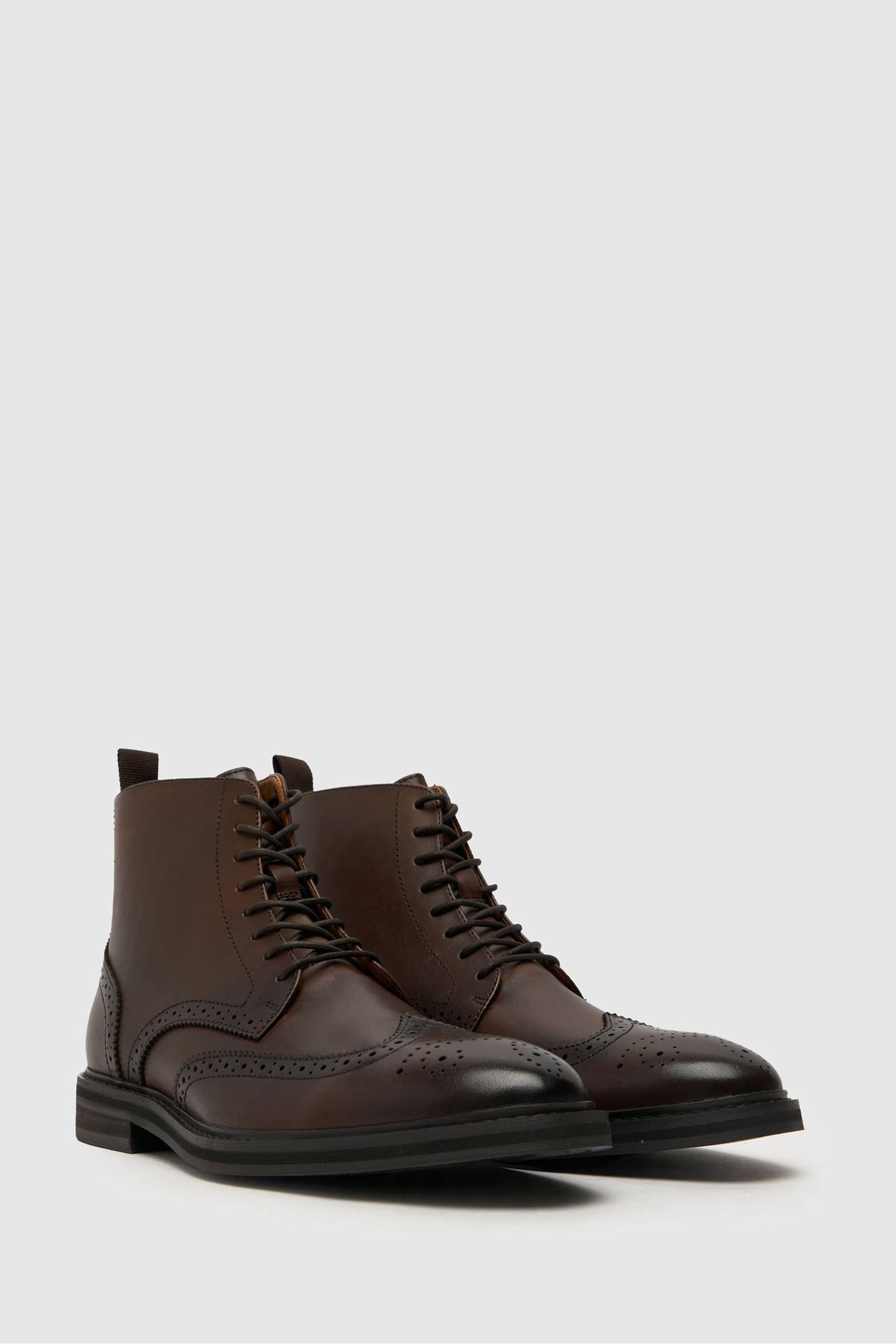 Schuh Draco Brogue Brown Boots - Image 2 of 4
