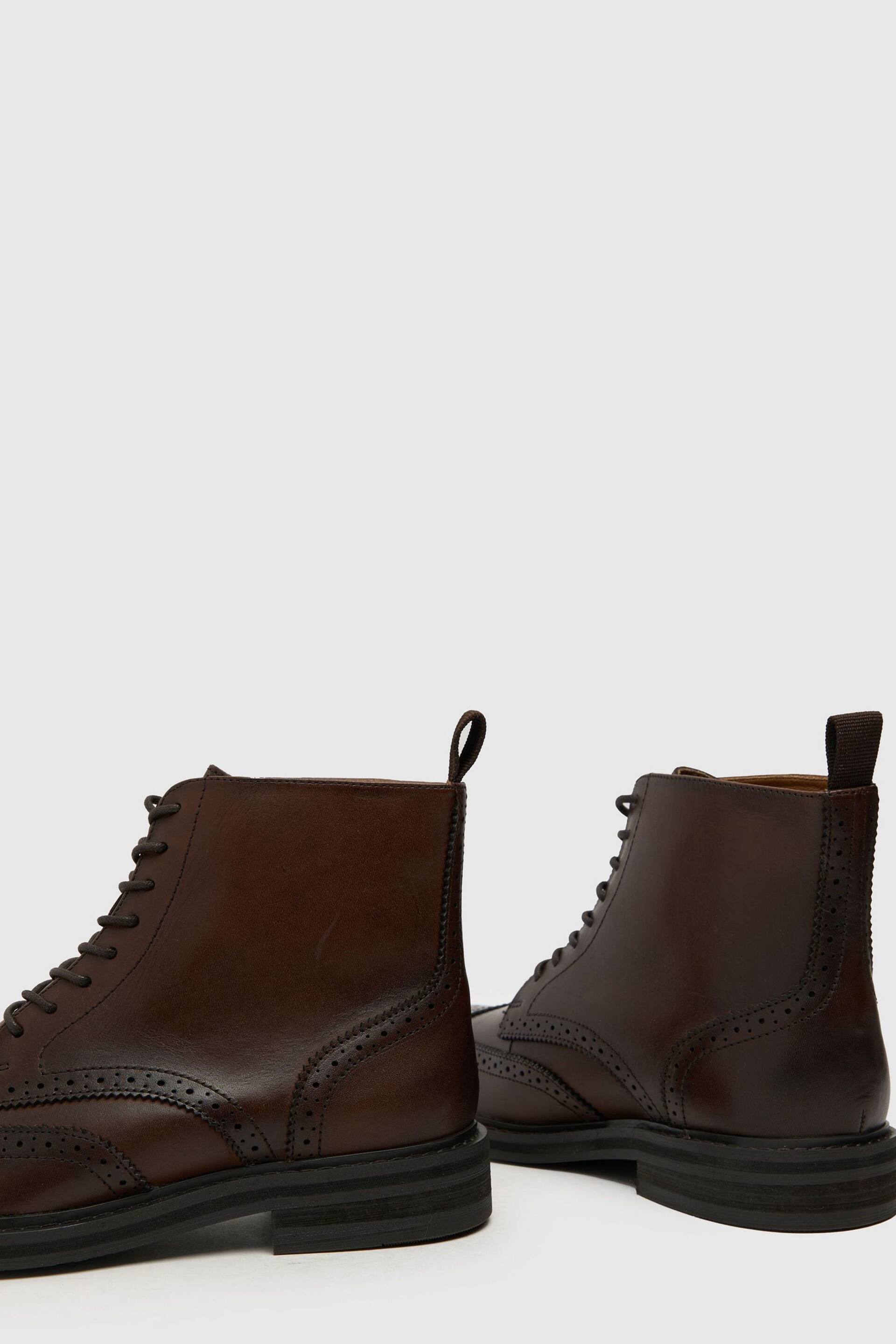 Schuh Draco Brogue Brown Boots - Image 3 of 4