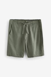 Sage Green Linen Viscose Shorts - Image 5 of 9