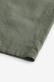 Sage Green Linen Viscose Shorts - Image 8 of 9