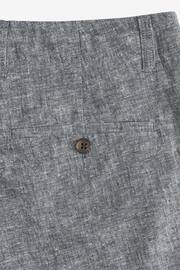 Grey Linen Viscose Shorts - Image 7 of 9