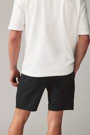 Black Linen Viscose Shorts - Image 3 of 10