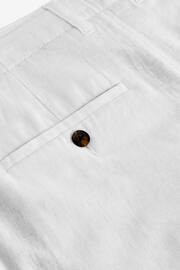 White Linen Viscose Shorts - Image 10 of 11