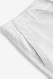 White Linen Viscose Shorts - Image 8 of 11