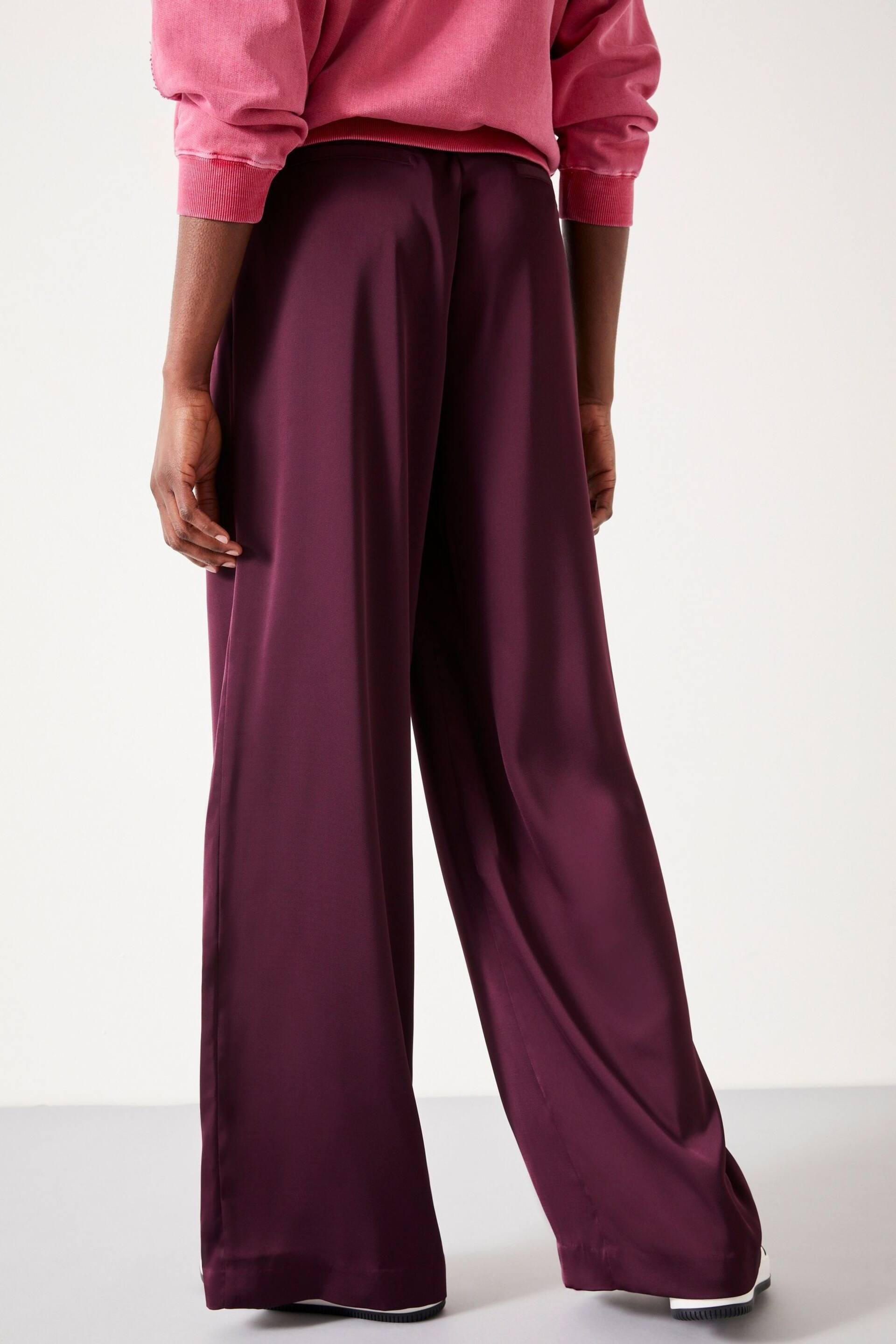 Hush Purple Melanie Satin Trousers - Image 2 of 4