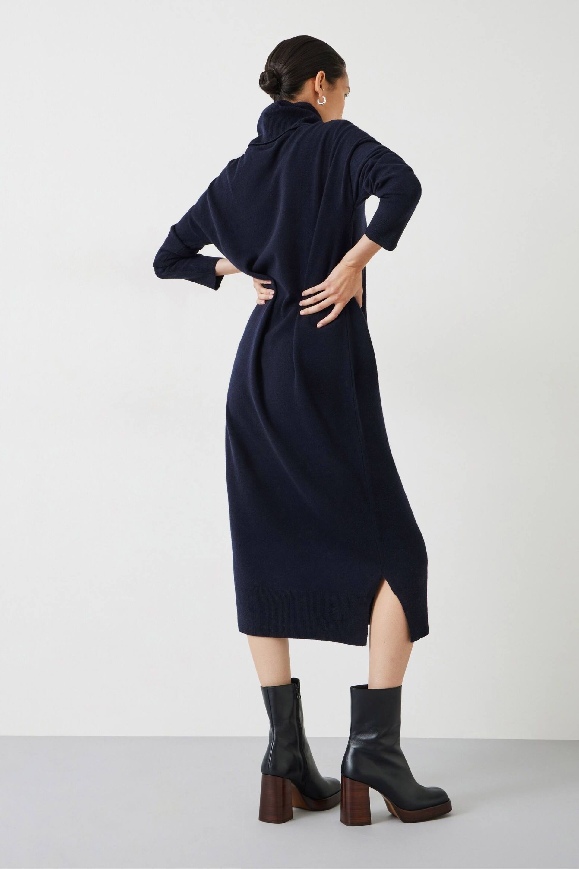Hush Blue Roll Neck Knitted Dress - Image 2 of 5