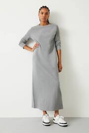 Hush Grey Mel Ribbed Maxi Jersey Dress - Image 1 of 5